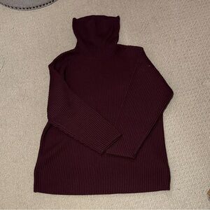 Babaton Deep Burgundy Turtleneck Sweater Size S